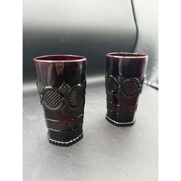 1876 Cape Cod Collection Tall Beverage Glass Set-Avon Ruby Red Glass - Picture 5 of 10